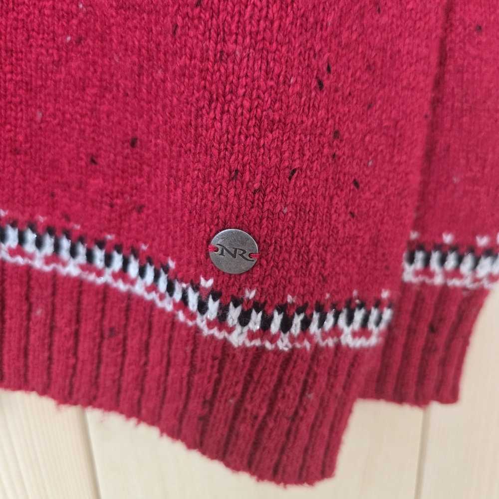 Northern Reflections Cardinal Acrylic Zip Up Sweater Red Womens Small NWT - Picture 12 of 13